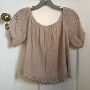 Love Shack Fancy off the shoulder top